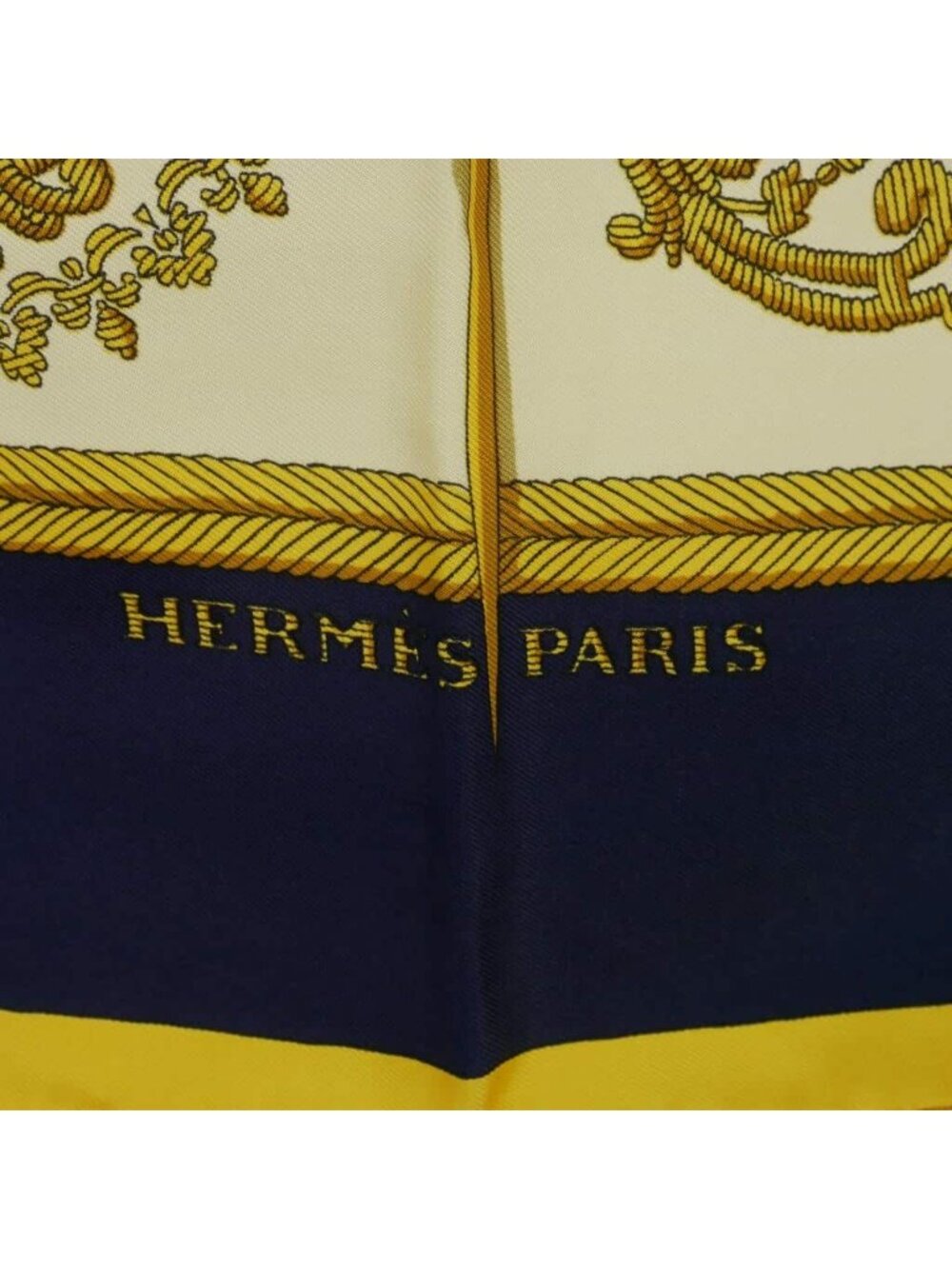 Hermes Scarf Carre 90 les Armes de Paris Silk Navy - Picture 7 of 7